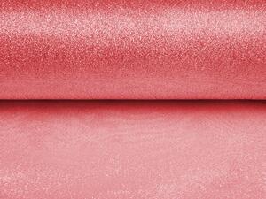 Červená trblietavá dekoračná látka PM-028 - šírka 160 cm