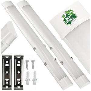 ECOLIGHT 2x LED panelové svietidlo na prisadenú stropnú montáž 20W 60cm 6500K