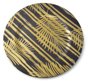 Mondex Dekoratívny tanier Blanche XII 33 cm zlatý/čierny
