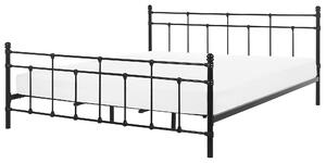 Posteľový rám posteľ čierna EU super king size 180x200 cm kovová konštrukcia