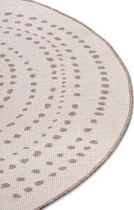 NORTHRUGS - Hanse Home koberce Kusový koberec Twin-Wendeteppiche 105414 Linen kruh – na von aj na doma - 200x200 (priemer) kruh cm