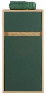 STREDNE VYSOKÁ SKRINKA, farby duba, lesná zelená, 40,3/81,4/33,1 cm Stylife - Kúpeľňové skrinky