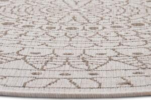 NORTHRUGS - Hanse Home koberce Kusový koberec Twin-Wendeteppiche 105475 Linen kruh – na von aj na doma - 200x200 (priemer) kruh cm