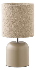 Béžová kovová stolová lampa s textilným tienidlom (výška 24 cm) Morley – House Nordic