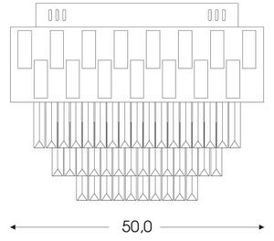 BRILAGI - Stropné svietidlo AURELIA 5xE14/40W/230V pr. 50 cm zlaté
