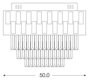 BRILAGI - LED stmievateľné stropné svietidlo AURELIA LED/45W/230V pr. 50 cm zlaté + diaľkové ovládanie
