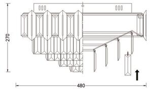 BRILAGI - Stropné svietidlo SPECTRA 5xE14/40W/230V pr. 48 cm lesklý chróm