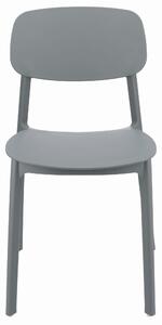 Dekorstudio Dekorstudio Plastová stolička LARA sivá
