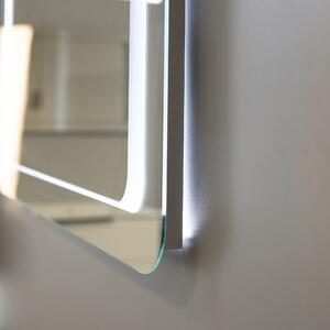 Zrkadlo S Pieskovaným Podsvietením Led 90x60 Cm