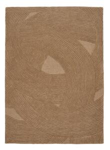 Ručne tkaný vlnený koberec v tmavoprírodnej farbe 160x230 cm Pune – House Nordic
