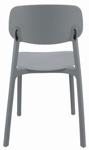 Dekorstudio Dekorstudio Plastová stolička LARA sivá