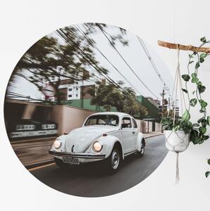 INSPIO-textilná prelepiteľná nálepka - Nálepka na stenu z fotky - Vintage auto