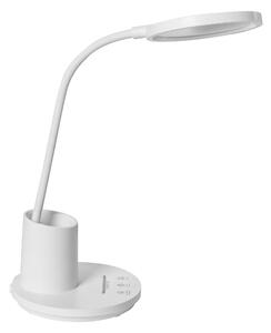 Stolná LED lampa biela syntetický materiál 3 režimy teploty svetla so stmievačom dotyková nastaviteľná kancelária