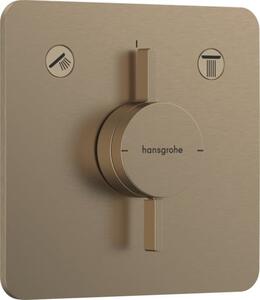 Sprchová a vaňová batéria Hansgrohe DuoTurn Q bez podomietkového telesa kartáčovaný bronz 75414140