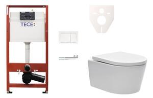 Cenovo zvýhodnený závesný WC set TECE do ľahkých stien / predstenová montáž + WC SAT Brevis SIKOTSW0