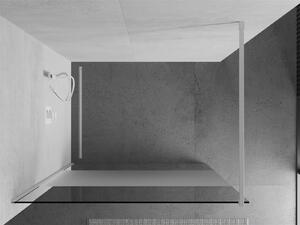 Mexen Kioto, Walk-In sprchová zástena 70 x 200 cm, 8mm sklo číre/námraza, biely profil, 800-070-101-20-35
