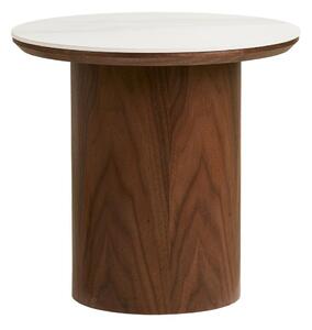 Okrúhly odkladací stolík s keramickou doskou ø 40 cm Noli – House Nordic