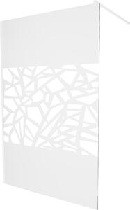 MEXEN - Kyoto zástena sprchová 70 x 200 cm, transparentná/biela 8 mm, biela - 800-070-101-20-85