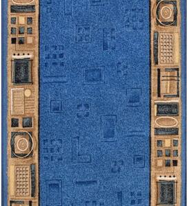 Associated Weavers , Protišmykový behúň na mieru Jena 77, šíre 67 cm, modrá, chodba / predsieň