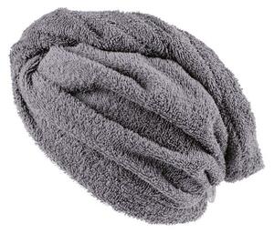 XPOSE® Froté turban na vlasy VERONA - tmavo sivý 30x75 cm