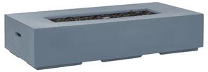 Ohnisko sivé MgO oceľ 143 x 71 cm obdĺžnikový tvar propánový ohrievač záhrada terasa exteriér