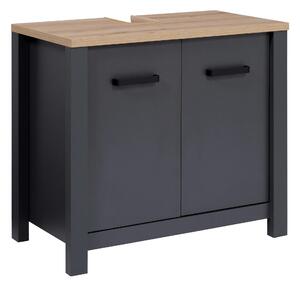 SKRINKA POD UMÝVADLO, antracitová, antracitová, 70/63/40 cm home24 - Kúpeľňové skrinky, Online Only
