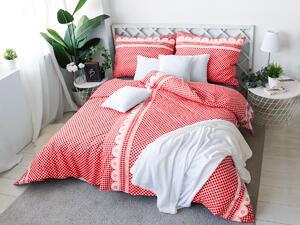 XPOSE® Bavlnené obliečky APOLENA na dve postele - červené
