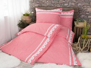 XPOSE® Bavlnené obliečky APOLENA na dve postele - červené