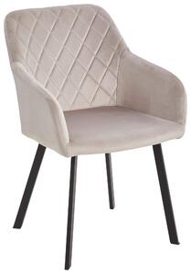 STOLIČKA S PODRÚČKAMI, železo, zamat, taupe Livetastic - Stoličky, Online Only
