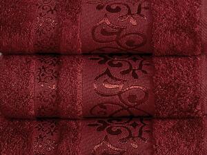 XPOSE® Bambusový uterák CATANIA - vínový 50x90 cm