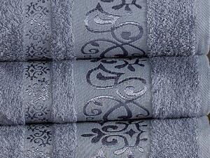 XPOSE® Bambusový uterák CATANIA - sivomodrý 50x90 cm