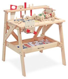 Melissa & Doug drevený pracovný stôl s 55 stavebnými kusmi