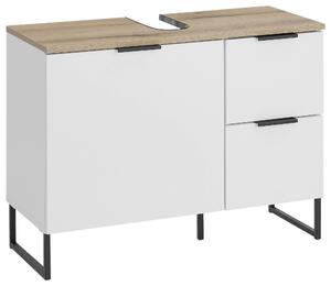 SKRINKA POD UMÝVADLO, biela, biela, farba duba, 80/60/35 cm home24 - Kúpeľňové skrinky, Online Only