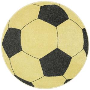 Koberec Lima G758A Football, žltý / grafitový kruh