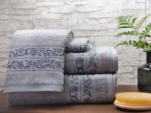 WALIA® Bambusový uterák DELIA - svetlo sivý 50x90 cm