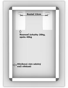 LED zrkadlo Romantico 50x70cm teplá biela - wifi aplikácia