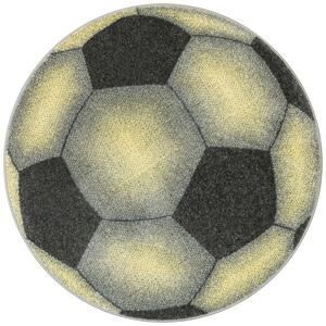Koberec Lima G758A Football, grafitový / žltý kruh