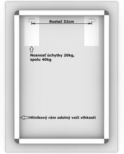 LED zrkadlo Romantico 60x80cm neutrálna biela - diaľkový ovládač Farba diaľkového ovládača: Biela