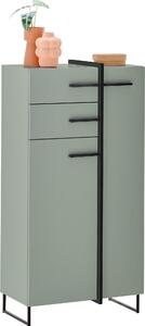 STREDNE VYSOKÁ SKRINKA, zelená, čierna, 60/119/35 cm home24 - Kúpeľňové skrinky, Online Only