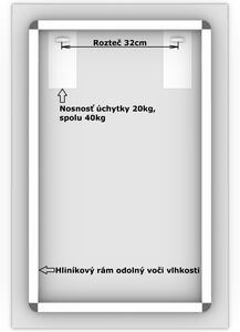 LED zrkadlo Romantico 60x90cm studená biela - diaľkový ovládač Farba diaľkového ovládača: Čierna