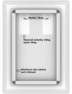 LED zrkadlo Moderna 50x70cm studená biela - wifi aplikácia