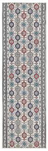 Koberec behúň viacfarebný polyester 60 x 200 cm orientálny vzor protišmykový vintage moderný štýl predsieň