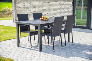Záhradný jedálenský set Viking L + 4x ratanová stolička Paris