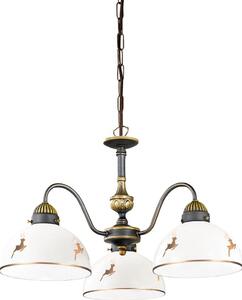 Kolarz 731.83.150 - Luster na reťazi NONNA 3xE27/75W/230V jelení, ružové zlato