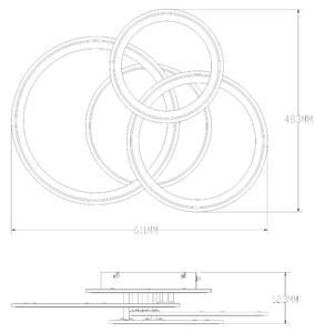 Zuma Line MS238130-WH - LED Stm. svietidlo LUNAR LED/55W/230V 3000-6000K biela +DO