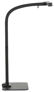 Stolná LED lampa čierna hliník syntetický materiál stmievač senzor s 3 farbami osvetlenie do kancelárie a študovne