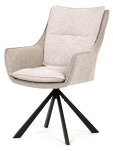 Autronic - Židle jídelní, krémová látka, kov černá - DCH-B1180 CRM2