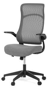 Autronic - Kancelářská židle, houpací mech., šedý MESH, plast. Kříž - KA-A182 BK