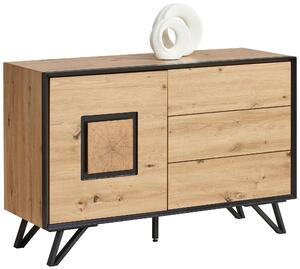 KOMODA, čierna, farba duba, 116/75/40 cm Xora - Predsieňové programy, Online Only
