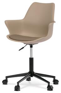 Autronic - Židle kancelářská, cappucino plastová skořepina, kovový kříž - KA-J772 CAP